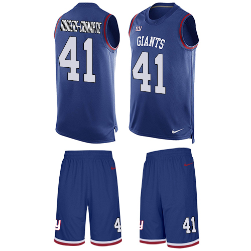 Men's Limited Dominique Rodgers-Cromartie Nike Jersey Royal Blue - #41 Tank Top Suit NFL New York Giants